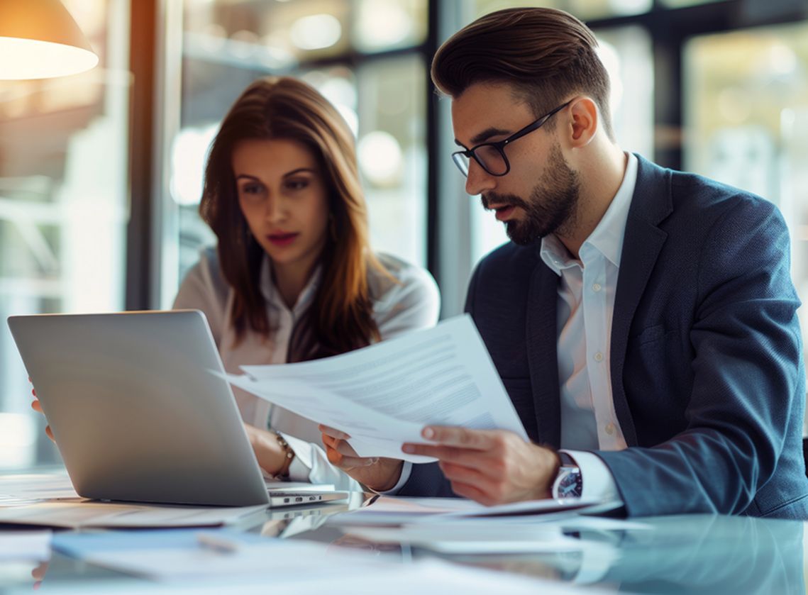 business, laptop, businesswoman, people, computer, businessman, office, woman, meeting, working, team, teamwork, group, couple, businesspeople, work, smiling, sitting, talking, communication, desk, executive, internet, manager, two