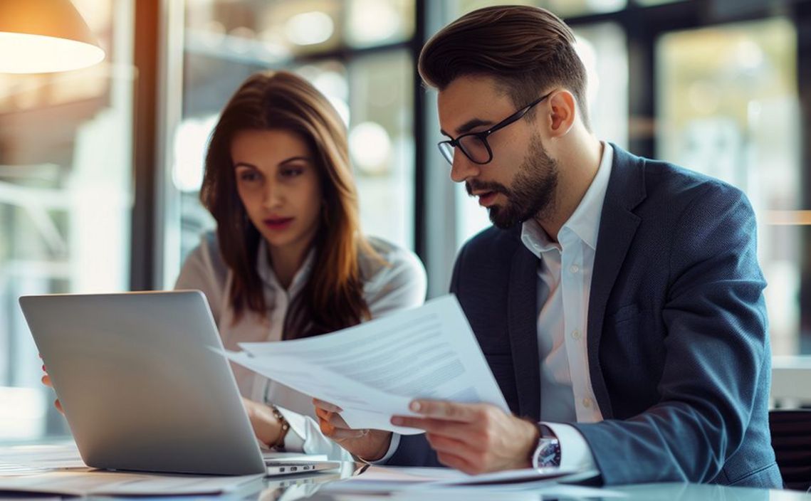 business, laptop, businesswoman, people, computer, businessman, office, woman, meeting, working, team, teamwork, group, couple, businesspeople, work, smiling, sitting, talking, communication, desk, executive, internet, manager, two