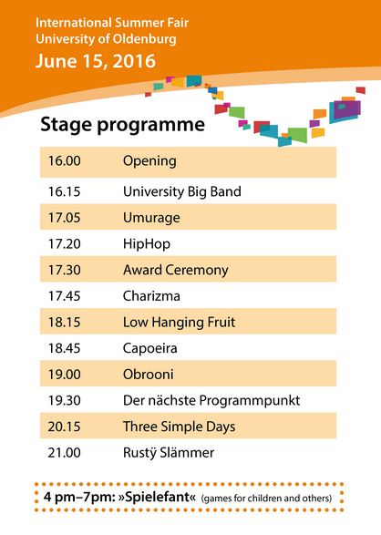 Programme International Summer Fair 2016