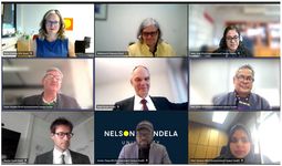 Digital board meeting of the two university boards of UOL and NMU and other participants.