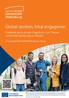 Flyer zu den Angeboten von Internationalisierung zu Hause