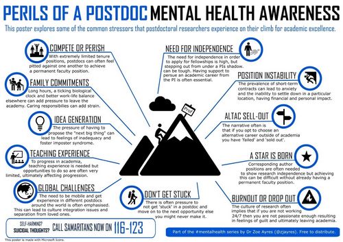 Common Stressors to Mental Health for Postdocs