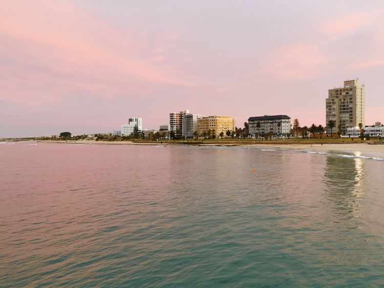 View of Gqeberha/Port Elizabeth by the sea 