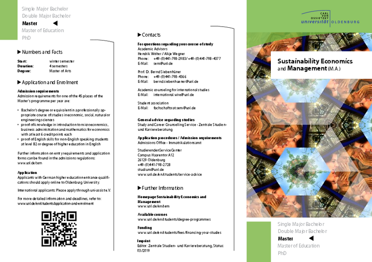 Flyer Sustainability Economics and Management Englisch (2019)