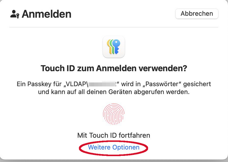 Step 6 Apple TouchID system dialogue