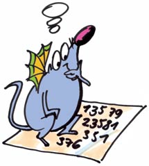 Kuni mit Rechenblatt