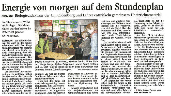 06. April 2011 Nordwest Zeitung