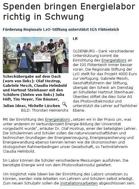 14. April 2011 Nordwest Zeitung