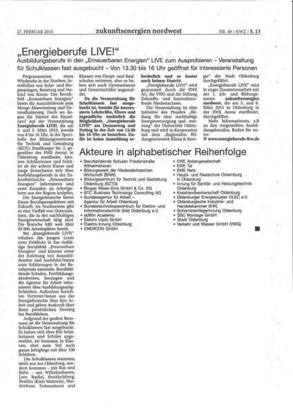 27. Februar 2010 Nordwest Zeitung