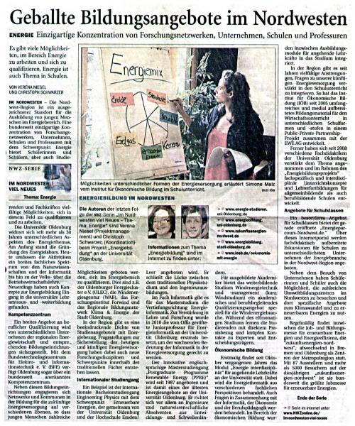 8. Juli 2011 Nordwest Zeitung