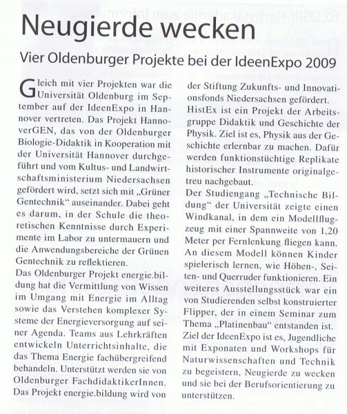 Oktober 2009 UNI INFO