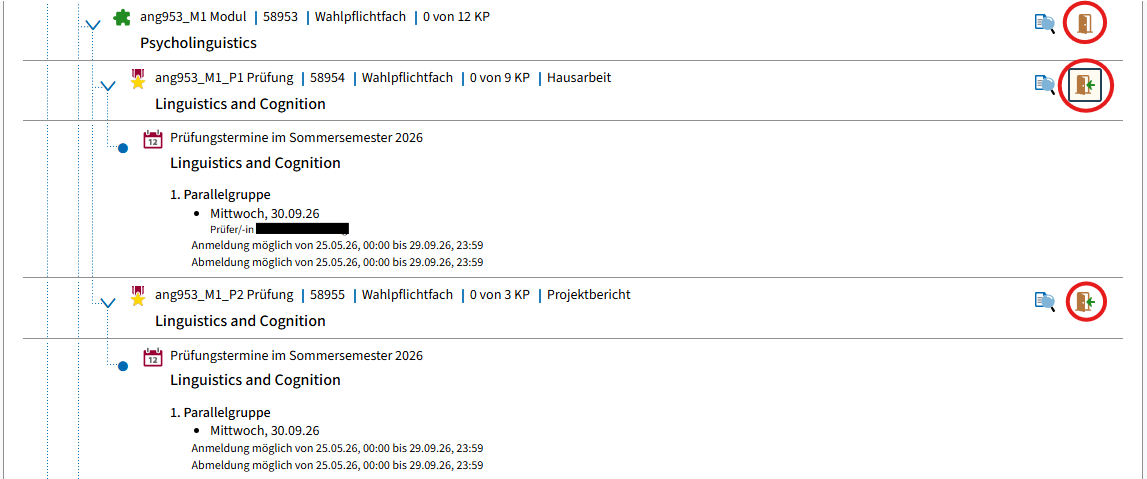 Anmeldebuttons Auswahl