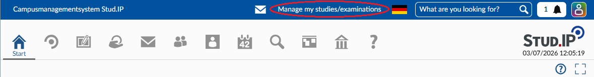 Examination and course management Examination and course management