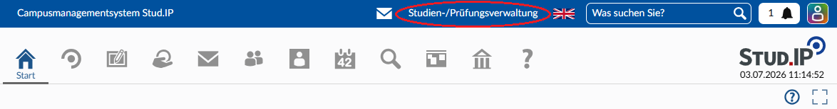 Prüfungsverwaltung erreichen