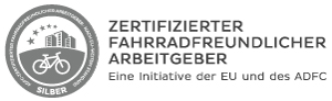 Zertifizierter Fahrradfreundlicher Arbeitgeber - eine Initiative der EU und des ADFC
